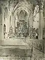Barockausstattung vor der Neugestaltung (1870–72) im Stil der Neogotik; Carl Weddige: Album Rheinense, um 1850