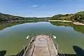 Blick von der Staumauer auf den Stausee