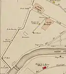 Straßenführung der Avenue Kléber entlang der Zollmauer