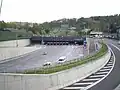 Tunnelmund und Mautstelle in Rueil-Malmaison
