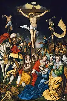 Das Gemälde 'Kreuzigung Christi' von Bartholomäus Bruyn
