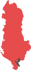 Gebiet der Gemeinde innerhalb Albaniens