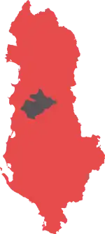 Lage der Gemeinde Tirana