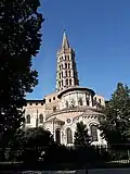 St-Sernin, Toulouse, Okzitanien, obere Turmgeschosse Mitte 13. Jh.