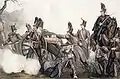 Artillerie der eidgenössischen Truppen bei Gisikon im Jahr 1847