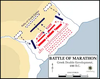 Karte der Schlacht bei Marathon