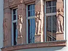 Bauplastik am Geschwister-Scholl-Haus in Leipzig, 1910