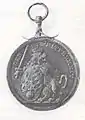 Bayerische Tapferkeitsmedaille Rückseite, 1799, dieses Modell bekam Johann Horn verliehen