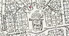 Lage Café Wittelsbach im Haus Bayerischer Platz 2 (auf Karte 1931)