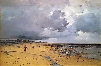 Léon Germain Pelouse,Grandcamp bei Niedrigwasser (1884).