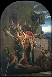 Alexandre Cabanel,Christlicher Märtyrer steigt aus einer Barke (1855).