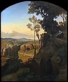 Édouard Bertin,Ansicht der Steinbrüche von Cervara.