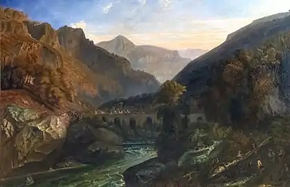 Paul Huet, Ansicht aus der Umgebung des Colle di Tenda (1849).
