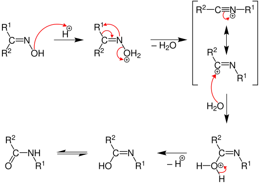 Reaktionsmechanismus der Beckmann-Umlagerung
