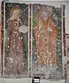 Fresko mit Heilige Lucia und Sankt Ambrogio