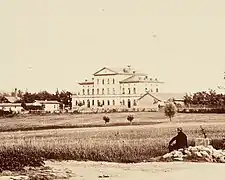 Empfangsgebäude von Nordwesten (1858)