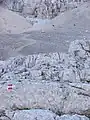 Einstieg in den Klettersteig „Francesco Berti“, der hoch über San Vito di Cadore an der Sorapissgruppe entlangführt