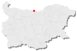 Karte von Bulgarien, Position von Belene hervorgehoben