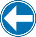 D1: vorgeschriebene Fahrtrichtung – links