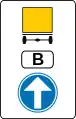 D4: vorgeschriebene Fahrtrichtung – Gefahrguttransporte
