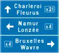 F27: Wegweisertafel auf Nationalstraßen