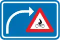 F50bis: Zusatzzeichen (B0) Radfahrer fahren gleichen Weg