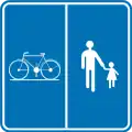 F99b: Getrennter Geh- und Radweg