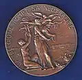 1919: Medaille von Du Bois auf die Rheinlandbesetzung nach dem Frieden von Versailles, Avers