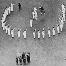 Der Bellamy Salute als Fahnengruß in den Vereinigten Staaten (1917)