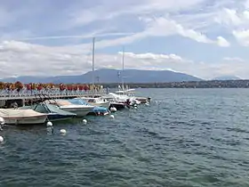 Blick von Bellevue auf den Genfersee