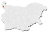 Karte von Bulgarien, Position von Belogradtschik hervorgehoben
