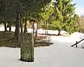 Drei-Länder-Stein im Winter
