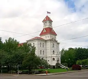 Das Benton County Courthouse in Corvallis, gelistet im NRHP mit der Nr. 78002278
