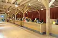 Eingang des Museums in Form einer Schalterhalle mit Reisezentrum der Rhätischen Bahn und Bergün-Filisur Tourismus
