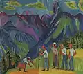 Bergheuer, Heuer auf der Alp, Ernst Ludwig Kirchner (1920/1921)