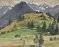 Harald Friedrich: Berglandschaft im Engadin, o. J.