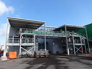 Gärbehälter der Biogasanlage