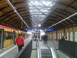 Innensicht der Bahnsteighalle