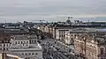 Blick von der Dachterrasse des Humboldt Forums in Richtung Brandenburger Tor, 2023