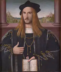 Bernardino Loschi, Porträt von Alberto III. Pio di Savoia, 1512