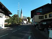 Schädigung eines Ortsbildesdurch Asbestzementplatten.Bernau am Chiemsee