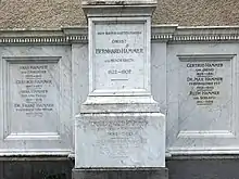 Bernhard Hammer (1822–1907) Politiker, Jurist, Diplomat. Familien Grab. Kirche St. Niklaus, Friedhof Feldbrunnen-St. Niklaus, Solothurn.