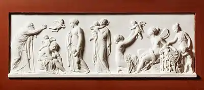 Bild 2: Kærlighedens Aldre (Liebesalter), Relief von Bertel Thorvaldsen (1824)