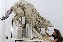 Beth working on "In Bocca al Lupo"