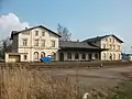 Empfangsgebäude Bf. Hainichen, Gleisansicht (2016)