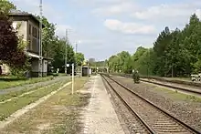 Blick nach Norden vom ehemaligen Bahnsteig 2
