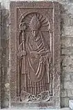 Rotmarmorplatte für den Abt Leonhard Aichstetter († 1526)