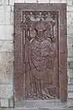 Rotmarmorplatte für den Abt Friedrich Starzhauser († 1474)