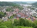 Blick auf den historischen Ortskern Biedenkopfs vom Schloss aus (2007)