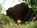 Bielebohaltar mit Sonnendurchgang Tagundnachtgleiche Sonnenaufgang 2008 im „Teufelsfenster“